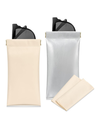 Estuche para Gafas Sightor, 2 Piezas de Cuero Suave