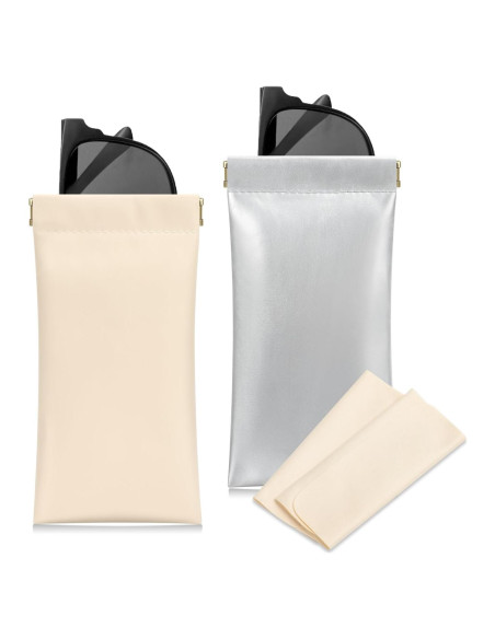Estuche para Gafas Sightor, 2 Piezas de Cuero Suave