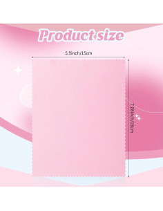 300 Paños de Microfibra Rosa para Limpieza de Gafas 2