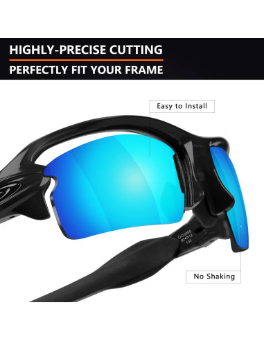 Lentes Polarizados Alphax para Oakley Flak 2.0 - Azul Hielo