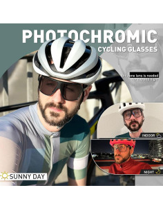 Gafas de Ciclismo KAPVOE Fotoquímicas UV400 para Adultos 2