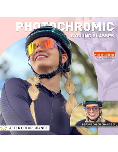 Gafas de Ciclismo KAPVOE Fotoquímicas UV400 Unisex