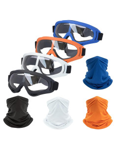 Gafas de Motocicleta LJDJ 4 en 1 con 4 Máscaras