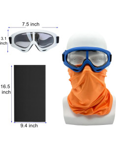 Gafas de Motocicleta LJDJ 4 en 1 con 4 Máscaras 2
