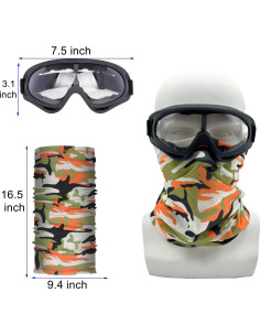 Gafas de Motocicleta LJDJ con 4 Máscaras Transpirables 2