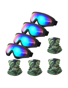 Gafas de Motocicleta LJDJ con 4 Máscaras Transpirables