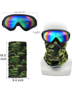 Gafas de Motocicleta LJDJ con 4 Máscaras Transpirables 2