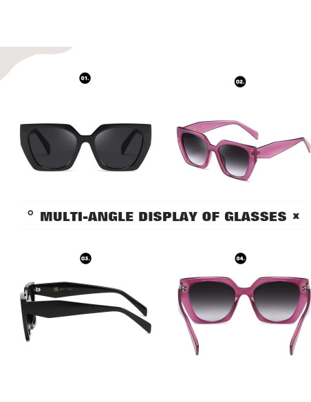 Gafas de sol cuadradas TIANYESY UV400 para hombres y mujeres