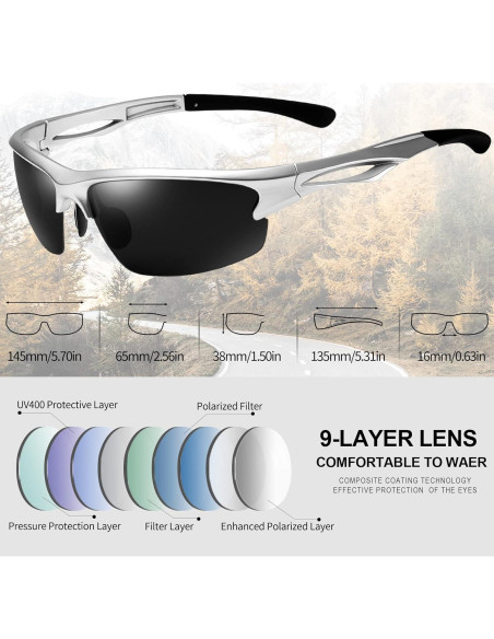 Gafas de sol KANASTAL polarizadas UV400 para deportes