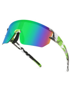 Gafas de Ciclismo WANWAN UV400 Lentes Espejados Verde