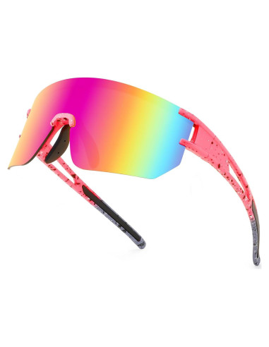 Gafas de Ciclismo WANWAN UV400 Lente Mercurio Rosa