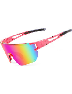 Gafas de Ciclismo WANWAN UV400 Lente Mercurio Rosa 2