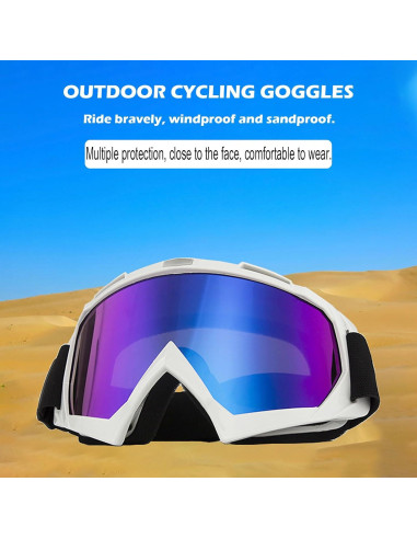 Gafas de Motocross Immoono 2 Pcs con Gaiter para Adultos