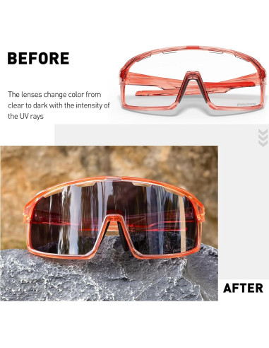 Gafas de Ciclismo SCVCN Fotoquímicas UV400 Ajustables