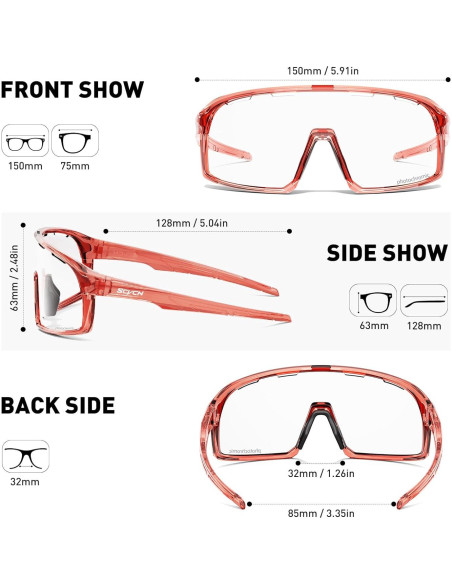 Gafas de Ciclismo SCVCN Fotoquímicas UV400 Ajustables