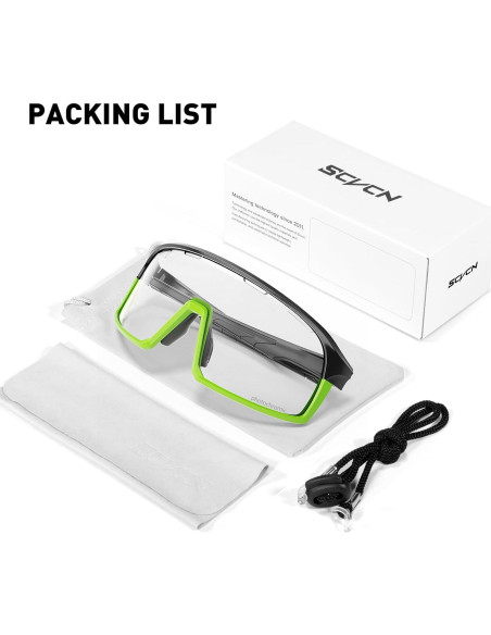 Gafas de Ciclismo SCVCN Fotoquímicas UV400 Ajustables