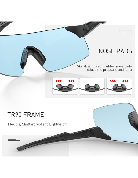 Gafas de Ciclismo SCVCN Fotoquímicas UV400 Ajustables