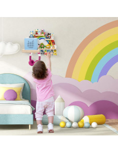 Estante Flotante de Madera Arcoíris Sun3drucker para Toniebox 2