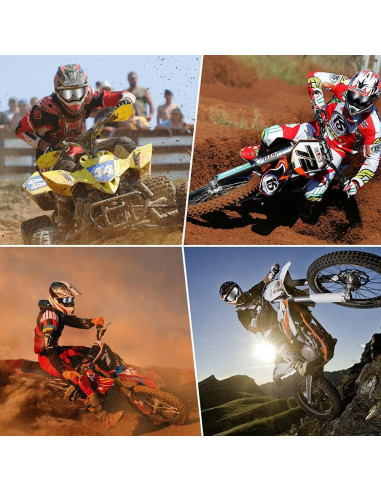 Gafas de Motocross LMAVAG MX con Lente Plateada UV400