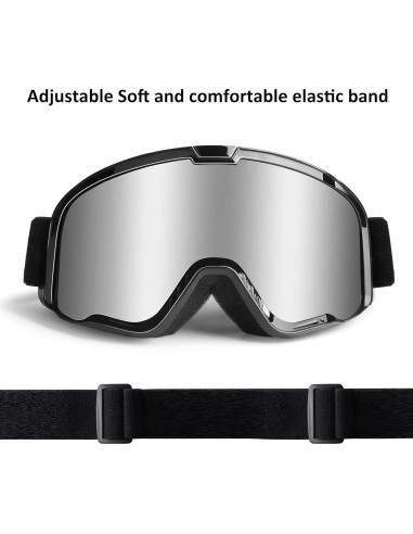 Gafas de Motocross LMAVAG MX con Lente Plateada UV400