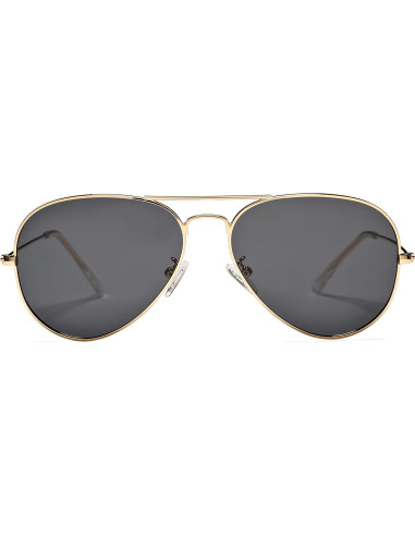 Gafas de sol aviador Braylenz polarizadas UV 100% gris dorado