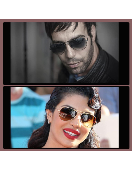 Gafas de sol aviador Braylenz polarizadas UV 100% gris dorado