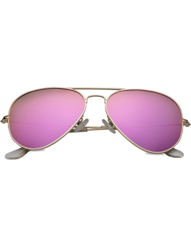 Gafas de sol aviador Braylenz polarizadas UV 100% oro púrpura