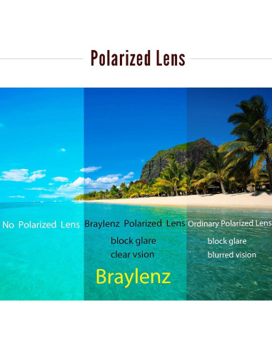 Gafas de sol aviador Braylenz polarizadas 100% UV oro/marrón