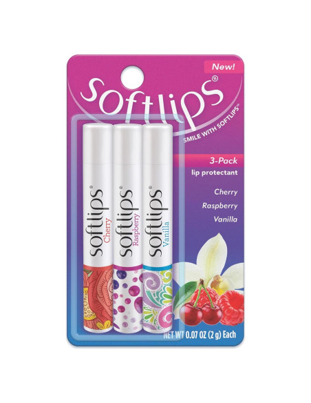 Bálsamo Labial Softlips Clásicos - 3 Sabores Hidratantes