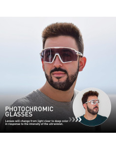 Gafas de Ciclismo KAPVOE Fotoquímicas UV400 para MTB 2