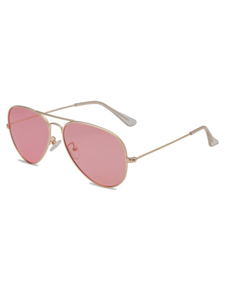 Gafas de sol polarizadas Braylenz oro/lente rosa UV 100%