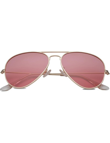Gafas de sol polarizadas Braylenz oro/lente rosa UV 100%