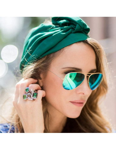 Gafas de sol polarizadas Braylenz oro/lente rosa UV 100%