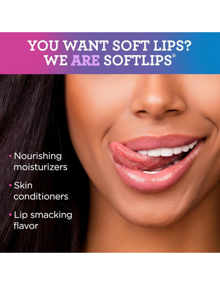 Bálsamo Labial Softlips Clásicos - 3 Sabores Hidratantes