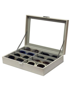 Organizador de Gafas de Sol UnionPlus 8 Compartimentos Beige