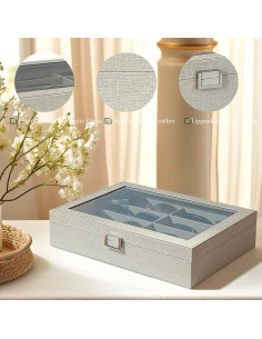 Organizador de Gafas de Sol UnionPlus 8 Compartimentos Beige 2