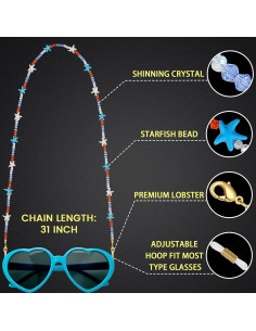 Cadena para Gafas Tropical Splash - Perlas y Estrella de Mar 2