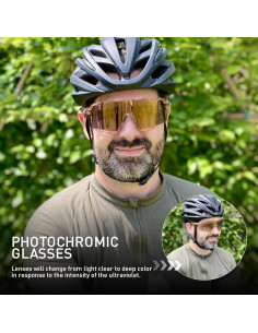 Gafas de Ciclismo KAPVOE Fotoquímicas UV400 para MTB 2