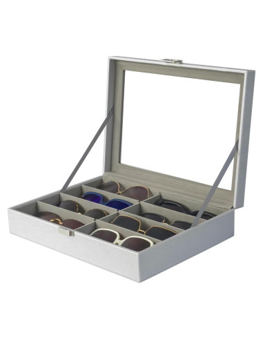 Organizador de Gafas de Sol UnionPlus 8 Ranuras Plata