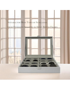 Organizador de Gafas de Sol UnionPlus 8 Ranuras Plata 2