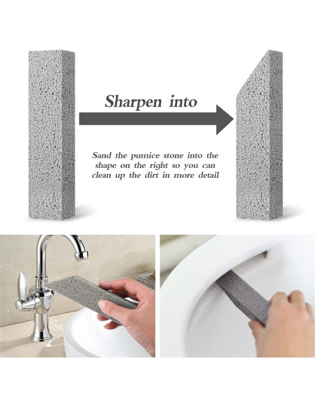 6 Piedras Pómez Lenicany para Limpiar Inodoros y Fregaderos