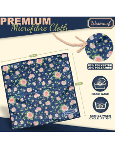 Paño de limpieza WESERWEF 30x30 cm microfibra rosa 2