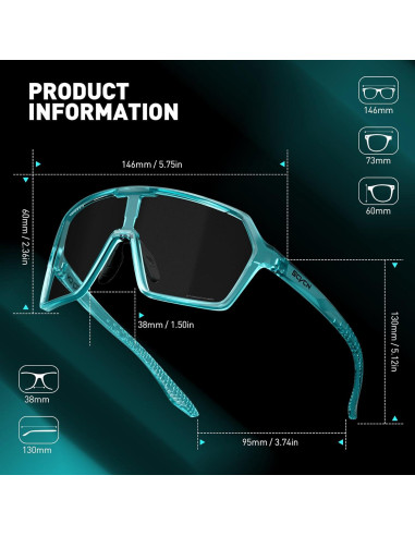 Gafas de Ciclismo SCVCN Fotoquímicas UV400 Ajustables