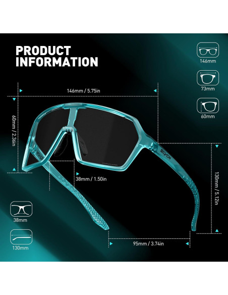 Gafas de Ciclismo SCVCN Fotoquímicas UV400 Ajustables