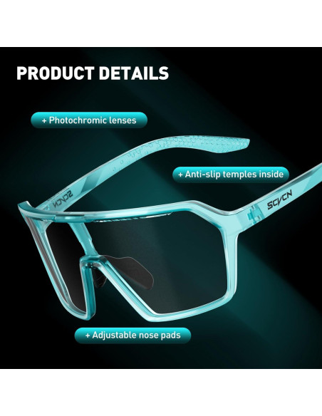 Gafas de Ciclismo SCVCN Fotoquímicas UV400 Ajustables
