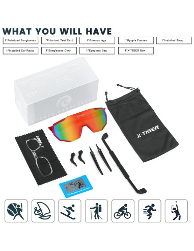 Gafas de Sol X-TIGER Jpc-d Polarizadas UV400 Rojo