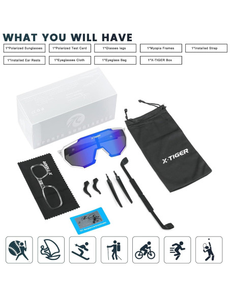 Gafas de Sol X-TIGER Polarizadas UV400 para Deportes Gafas de Sol X-TIGER Polarizadas UV400 para Deportes