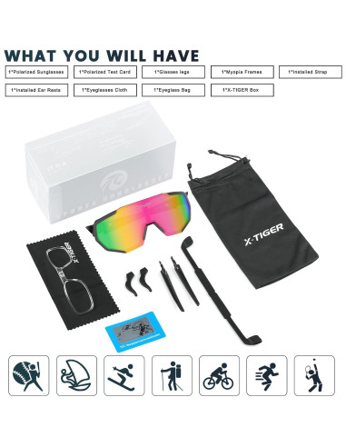Gafas de Sol X-TIGER Polarizadas UV400 para Deportes