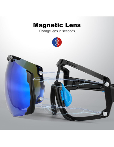 Gafas de sol Odoland UV400 polarizadas para ciclismo y running