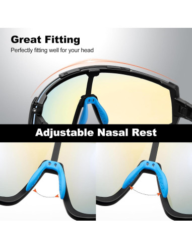 Gafas de sol Odoland UV400 polarizadas para ciclismo y running